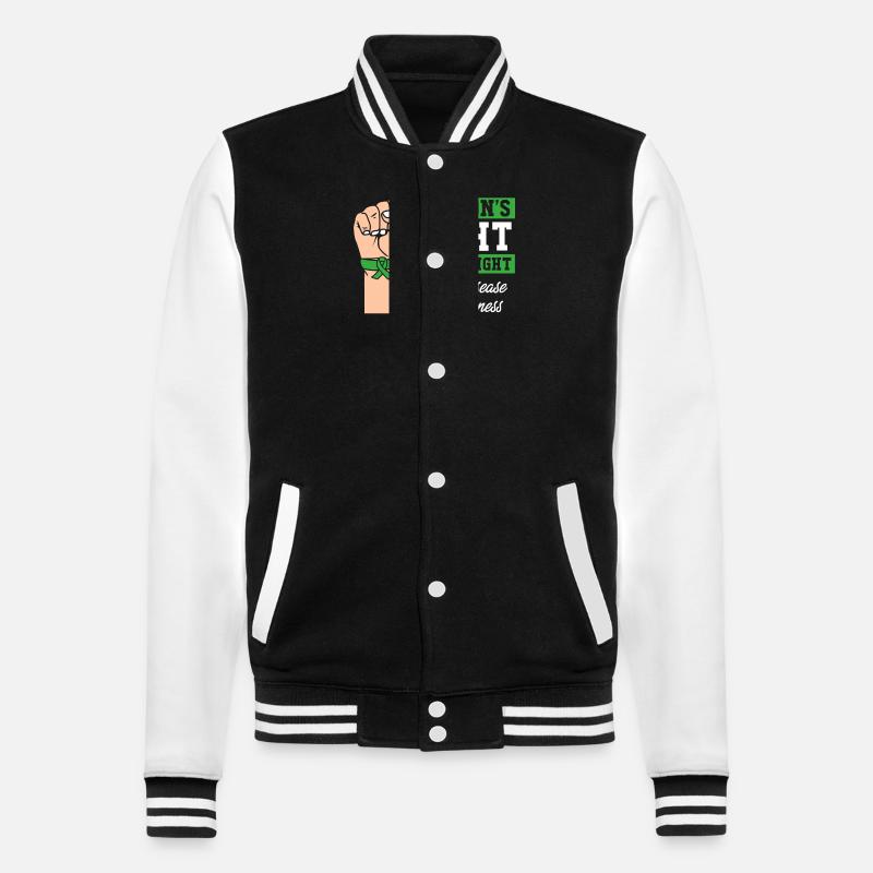 Lebererkrankung - College-Sweatjacke - Schwarz/Weiß