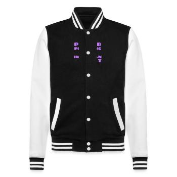 Proper Planning - College Sweat Jacket - black/white - Front - Nik (191cm) & Marisol (170cm)