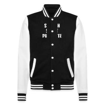 Dancing Dance Music - College-Sweatjacke - Schwarz/Weiß - Vorne - Nik (191cm) & Marisol (170cm)
