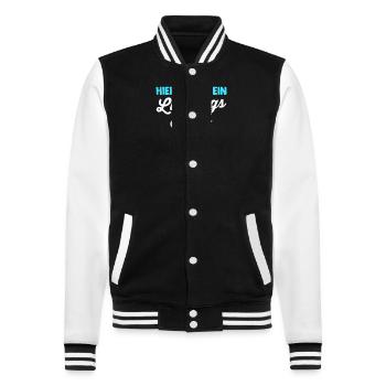 Enkel - College-Sweatjacke - Schwarz/Weiß - Vorne - Nik (191cm) & Marisol (170cm)