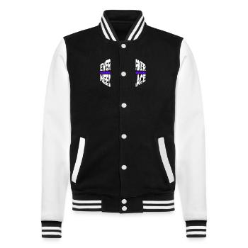 bûcheron cadeau d’anniversaire idée cadeau charpentier drôle - Veste Teddy - noir/blanc - Devant - Nik (191cm) & Marisol (170cm)