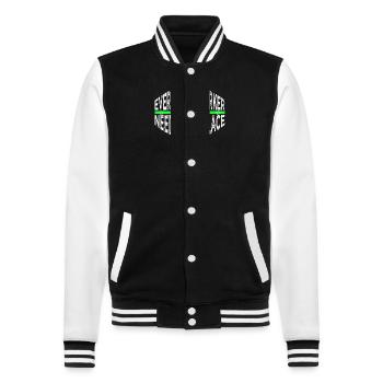 Arboristes Amériques Travail Forestier Plaisir Tronçonneuse Grappin - Veste Teddy - noir/blanc - Devant - Nik (191cm) & Marisol (170cm)