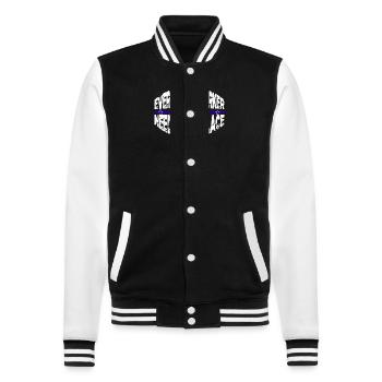Woodcutter Hearbeat Funny Felling Gift - College Sweat Jacket - black/white - Front - Nik (191cm) & Marisol (170cm)