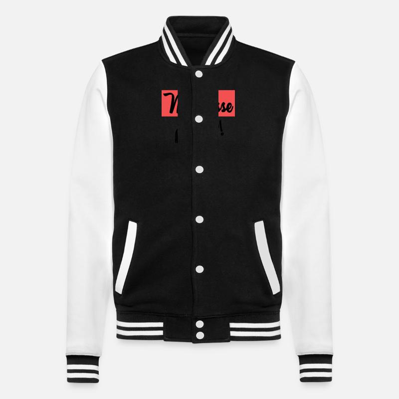 DANKE, HERRIN - College-Sweatjacke - Schwarz/Weiß