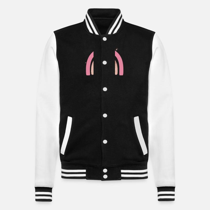 3rd Birthday Rainbow Rose - College Sweat Jacket - black/white