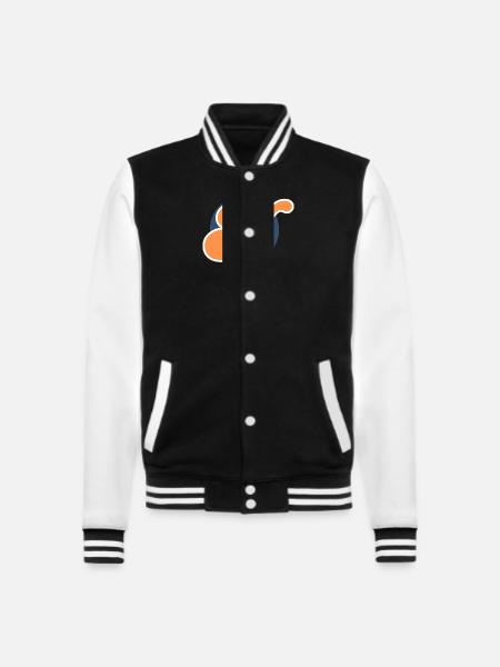 Buchstabe n orange sport - College-Sweatjacke - Schwarz/Weiß