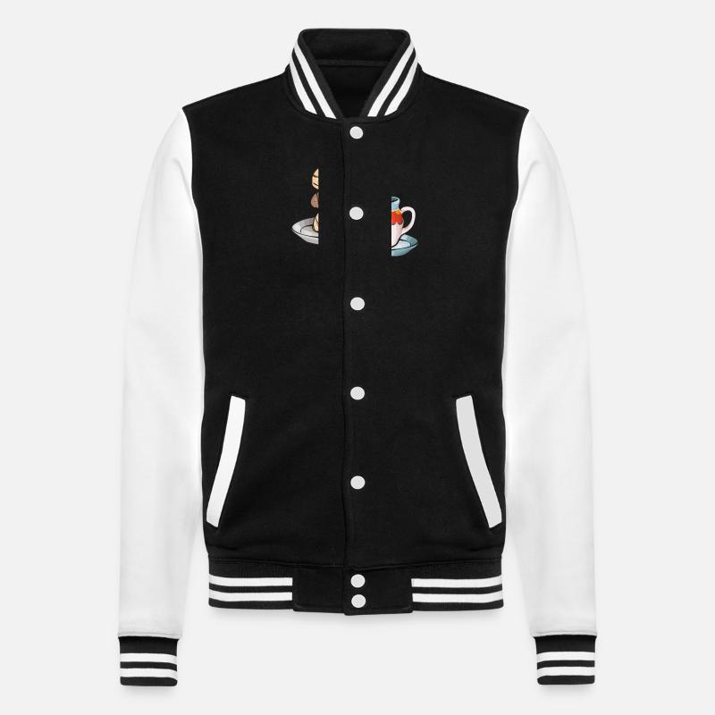 Concha Hispanic Mexican Pan Dulce - College Sweat Jacket - black/white