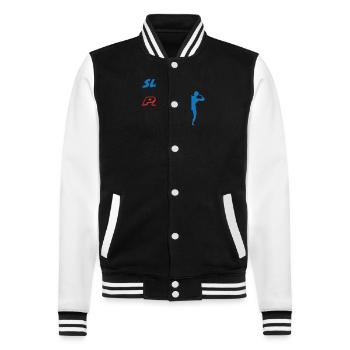 PAPA - Veste Teddy - noir/blanc - Devant - Nik (191cm) & Marisol (170cm)