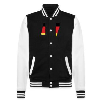47 Number Jersey Germany - College Sweat Jacket - black/white - Front - Nik (191cm) & Marisol (170cm)