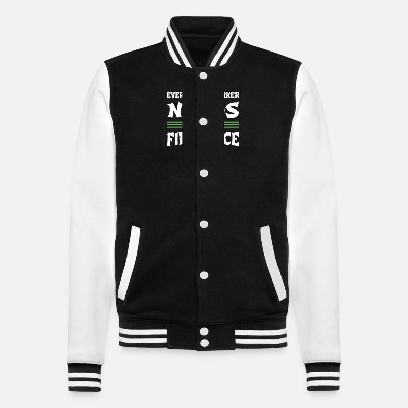 present idea jackhammer carpenter - College-Sweatjacke - Schwarz/Weiß
