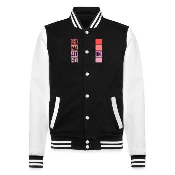 Mama Mutter Pflege Pflegekraft AltenPflegerinin - College-Sweatjacke - Schwarz/Weiß - Vorne - Nik (191cm) & Marisol (170cm)