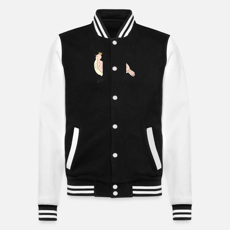 vogelfreunde - College-Sweatjacke - Schwarz/Weiß