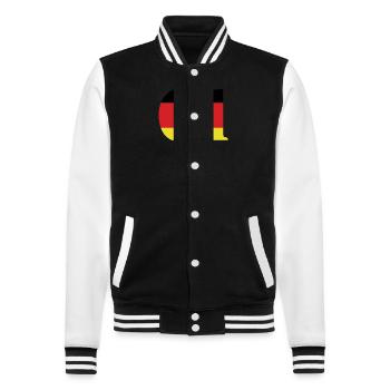 61 Numéro Jersey Allemagne - Veste Teddy - noir/blanc - Devant - Nik (191cm) & Marisol (170cm)