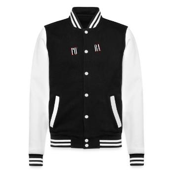 Formentera Team - College Sweat Jacket - black/white - Front - Nik (191cm) & Marisol (170cm)