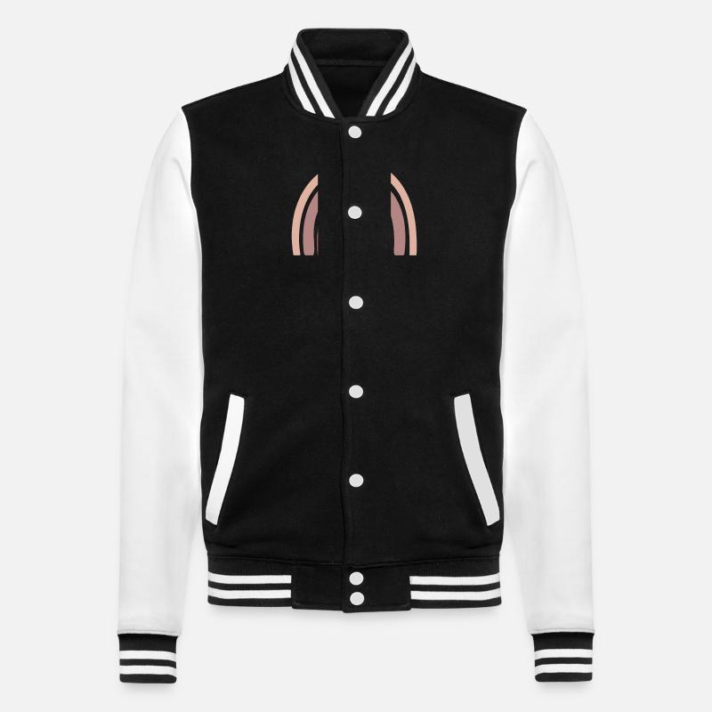 Rainbow - College Sweat Jacket - black/white