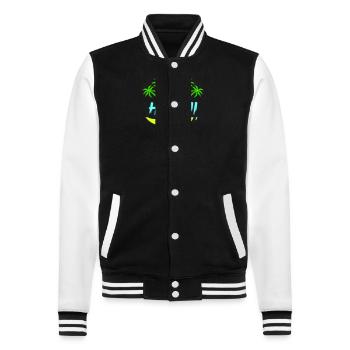 Hawaï - Veste Teddy - noir/blanc - Devant - Nik (191cm) & Marisol (170cm)
