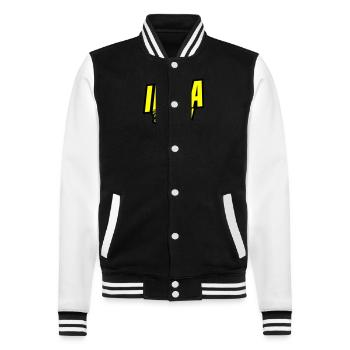 Ibiza Crew Anchor Palm Tree Heart Love - College Sweat Jacket - black/white - Front - Nik (191cm) & Marisol (170cm)