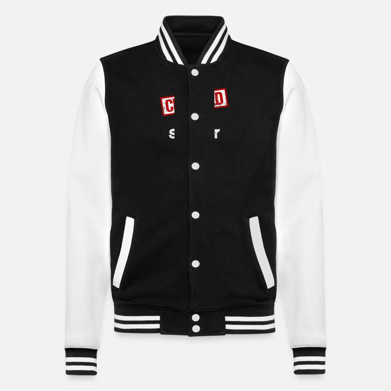 Sänger - College-Sweatjacke - Schwarz/Weiß