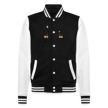 Kämpfer Wrestling Wrestler Suplex Ringertrikot - College-Sweatjacke - Schwarz/Weiß - Vorne - Nik (191cm) & Marisol (170cm)