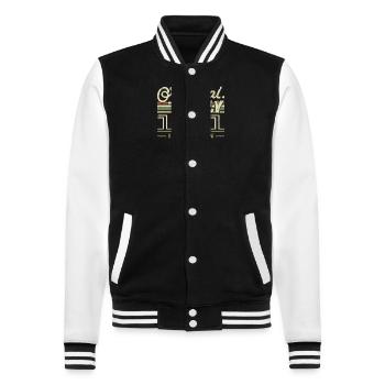 Juli 1991 Original Geburtstagsgeschenk 1991 - College-Sweatjacke - Schwarz/Weiß - Vorne - Nik (191cm) & Marisol (170cm)