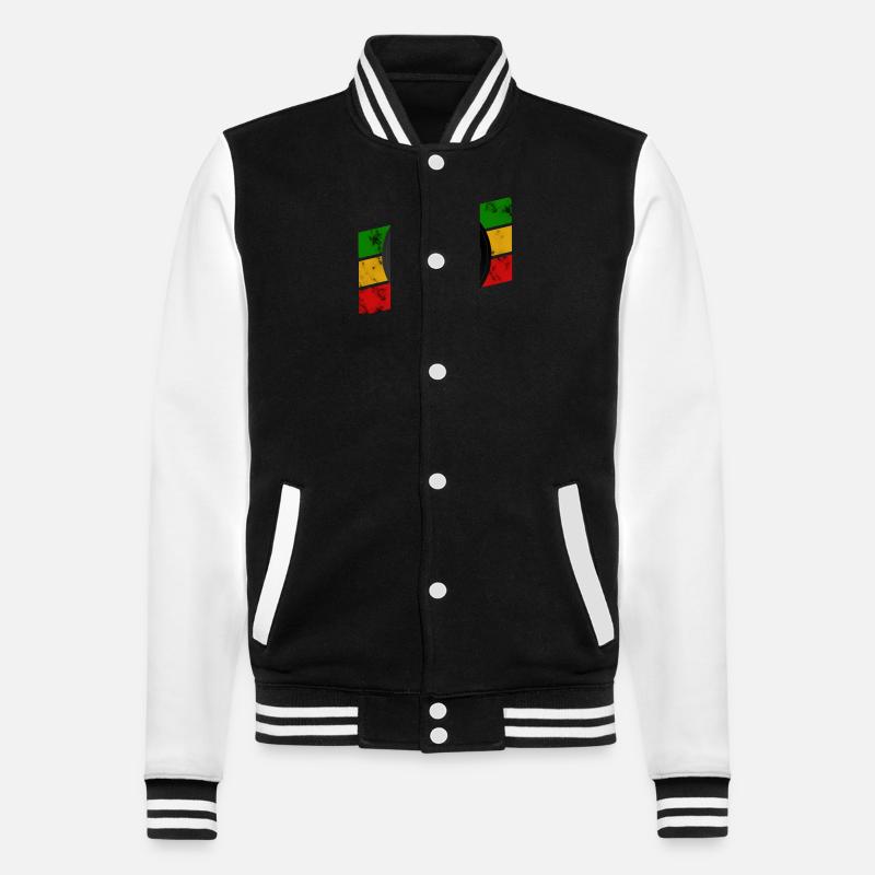 Dub Reggae Platte - College-Sweatjacke - Schwarz/Weiß