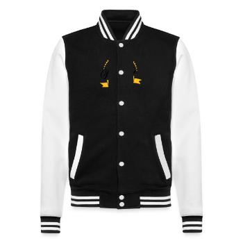 La vie est une grande aventure - Veste Teddy - noir/blanc - Devant - Nik (191cm) & Marisol (170cm)