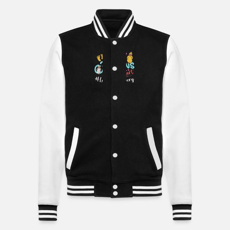 Krankenschwester Baby Entbindungsschwester - College-Sweatjacke - Schwarz/Weiß