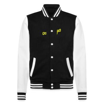 Bachelor Party Wedding Bachelor - College Sweat Jacket - black/white - Front - Nik (191cm) & Marisol (170cm)
