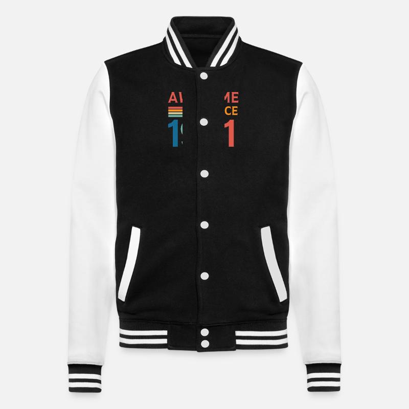 Awesome since 1991 - Veste Teddy - noir/blanc