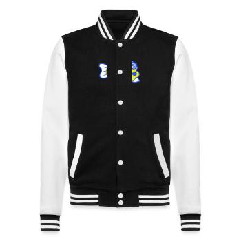 Party Milch Kuh Stier Nutztier Gesicht Music Club - College-Sweatjacke - Schwarz/Weiß - Vorne - Nik (191cm) & Marisol (170cm)