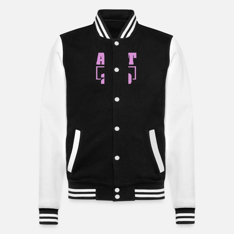 2010 - College-Sweatjacke - Schwarz/Weiß