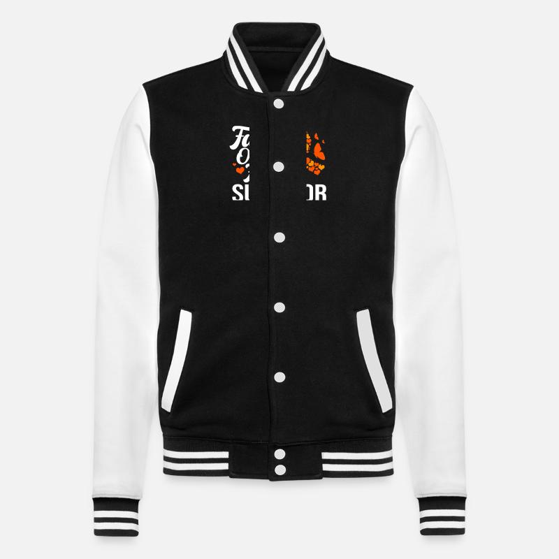 Leukämie Bewusstsein - College-Sweatjacke - Schwarz/Weiß