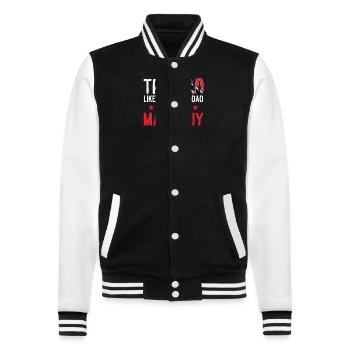 Trinidad and Tobago flag - College Sweat Jacket - black/white - Front - Nik (191cm) & Marisol (170cm)