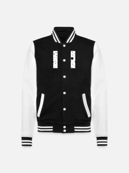 5 Original - College-Sweatjacke - Schwarz/Weiß