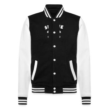 Piratin Leonie Design für Mädchen und Frauen - College-Sweatjacke - Schwarz/Weiß - Vorne - Nik (191cm) & Marisol (170cm)