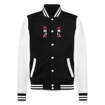 Phlebotomy Blood Draw Blood Nurse - College Sweat Jacket - black/white - Front - Nik (191cm) & Marisol (170cm)