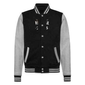 21 Years Old Vintage 2003 Limited Edition 21st - College Sweat Jacket - black/heather grey - Front - Nik (191cm) & Marisol (170cm)