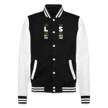 des années 60 Peace Geek Peace Movement contre-culture - Veste Teddy - noir/blanc - Devant - Nik (191cm) & Marisol (170cm)