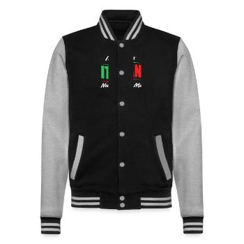 Italienisch Italia Italien - College-Sweatjacke - Schwarz/Grau meliert - Vorne - Nik (191cm) & Marisol (170cm)