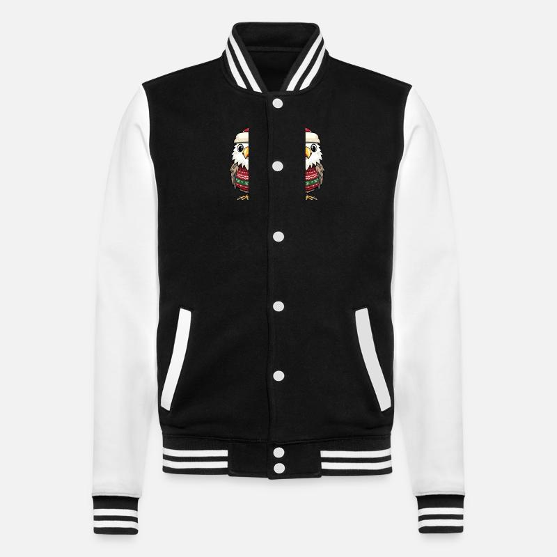 Eagle Christmas Team - College Sweat Jacket - black/white