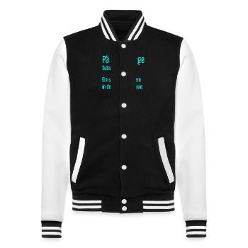 Pädagoge Pädagogen Schule Lehrer Unterricht - College-Sweatjacke - Schwarz/Weiß - Vorne - Nik (191cm) & Marisol (170cm)