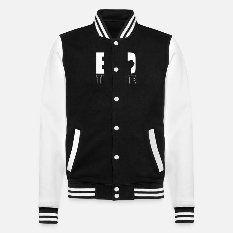Mobbing - College-Sweatjacke - Schwarz/Weiß