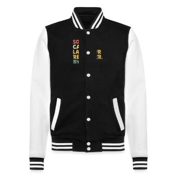 Sorry Can't Labrador Retriever Bye Lab Dog Retriev - College Sweat Jacket - black/white - Front - Nik (191cm) & Marisol (170cm)