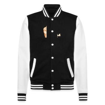 Your Pimple Is Mine - Dermatology Skin Care - College Sweat Jacket - black/white - Front - Nik (191cm) & Marisol (170cm)