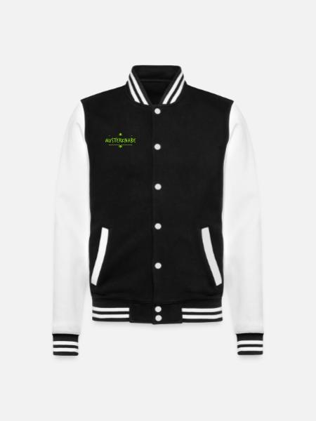 ich bin ein Musterknabe - College-Sweatjacke - Schwarz/Weiß