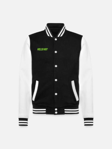 hast du Bock? - College-Sweatjacke - Schwarz/Weiß