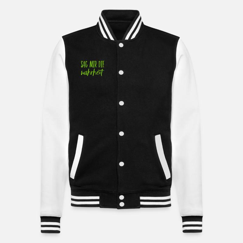 sei ehrlich - College-Sweatjacke - Schwarz/Weiß
