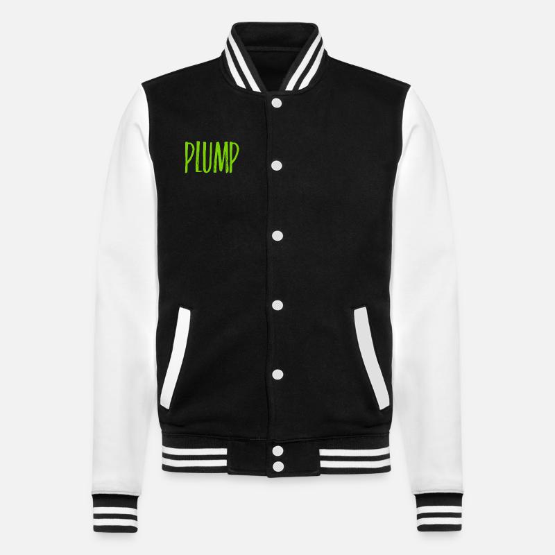 ich bin plump - College-Sweatjacke - Schwarz/Weiß