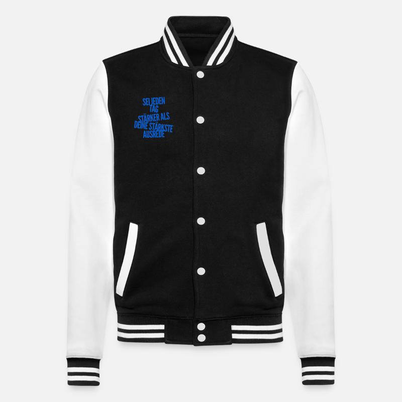 be strong - College Sweat Jacket - black/white