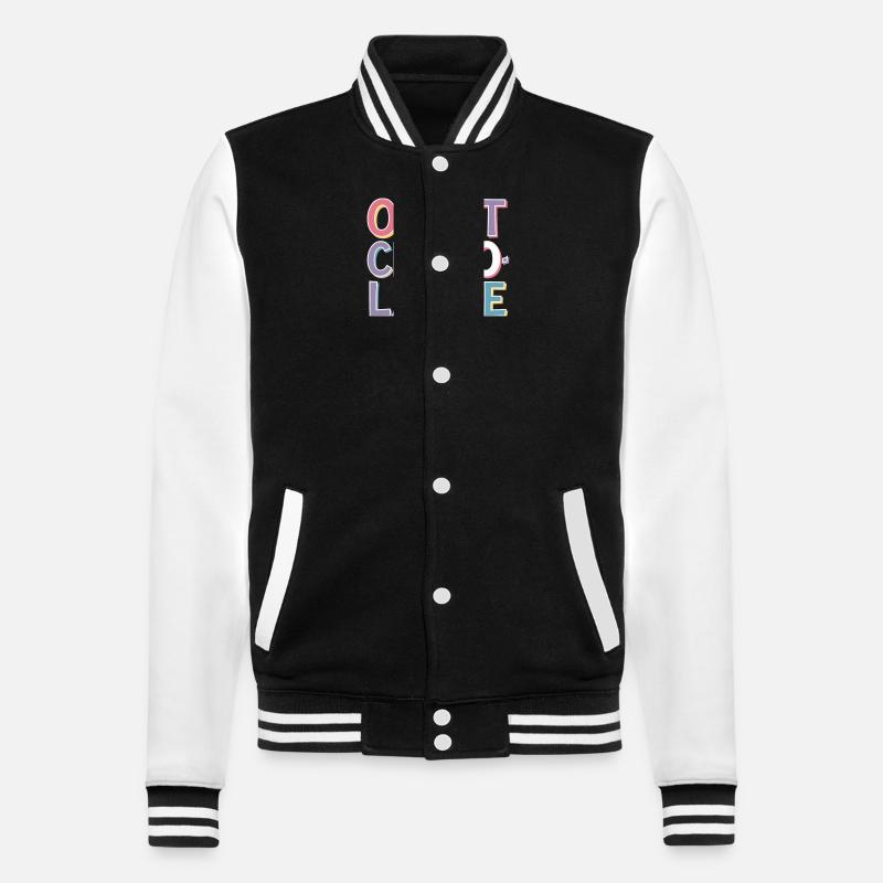 On dit chocolatine - Veste Teddy - noir/blanc